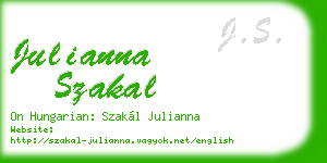 julianna szakal business card